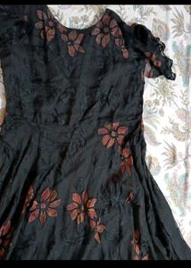 Black Gown With Butterfly Sleeves