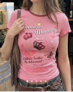 Cute Pink "Memory" Graphic Tee size =M
