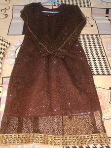 Sequined  Brown Sharara Set 🤎