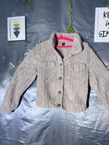 SHEIN Cozy Fuzzy Button-Up Jacket