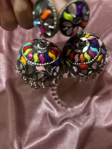 Boho Multicolor Jhumka Earrings