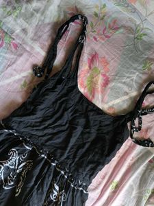 Black Printed Sundress🖤🤍
