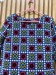 Vibrant Mod Print Mini Dress length 31