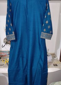 Foil Print Straight Kurta Set