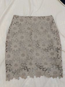 Floral Lace Mini Skirt