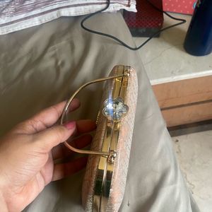 Elegant Rose Gold Clutch Bag