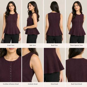 Stylish Peplum Sleeveless Top