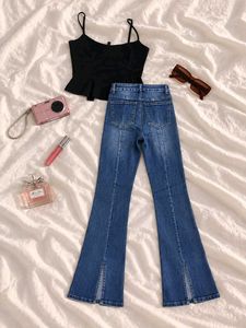 Flared Blue Denim Jeans