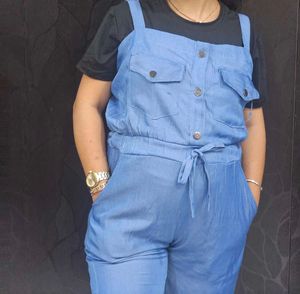 Light Wash Denim Jumpsuit