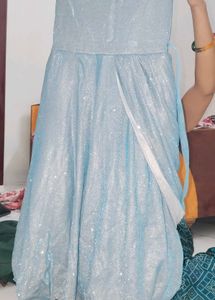 Sparkling Blue Saree