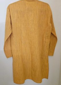 Men's Yellow Cotton Kurta