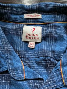Indian Terrain Blue Plaid Shirt