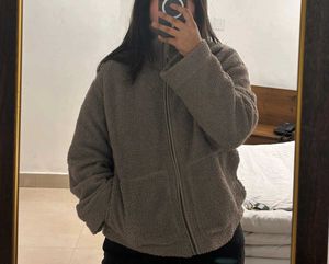 Cozy Grey Fleece Jacket