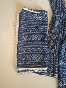 Beautiful Blue Bandhani Kurta Set 2 pair
