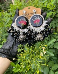 black lover resin Jhumka Earrings