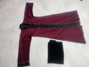 Elegant maroon  Abaya with duppta🥰👍 full set