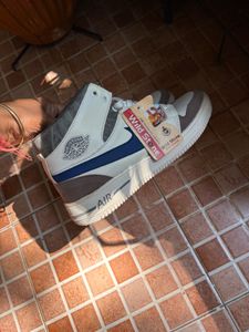 Stylish Cream and Brown Sneakers