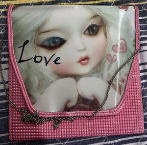 Cute Doll Face Clutch Bag
