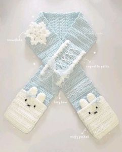 Cute Crochet Bunny Scarf