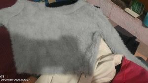 Cozy Faux Fur Cropped Sweater