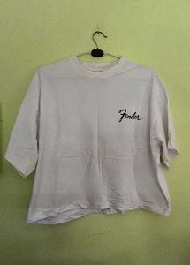 boxy white t-shirt!.. L -size ,length -24 H&amp;M