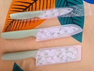Set of 3 Floral Design Kitchen Knives