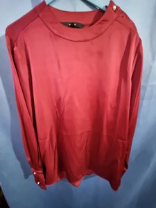 vero moda Burgundy Buttoned Blouse