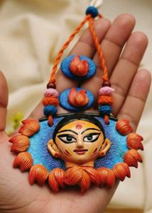 Handmade Durga Necklace &amp; Earring Set