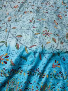 Beautiful Blue kantha Saree