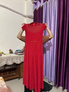red elegant dress