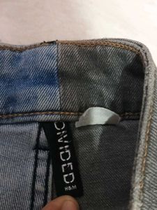 Two-Tone Denim Jeans