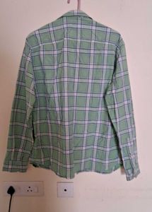 Men's Green Plaid Long Sleeve Shirt