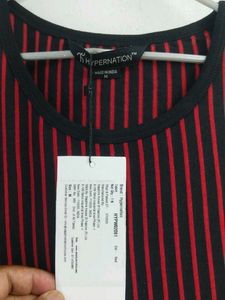 Women's Chic Cold Shoulder Striped Top