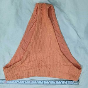 Orange🔥 Textured Bikini Bottom