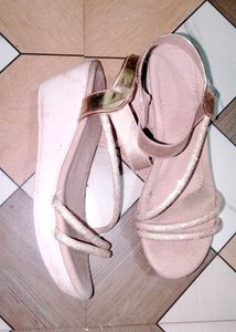 Sparkly Strap Wedge Sandals