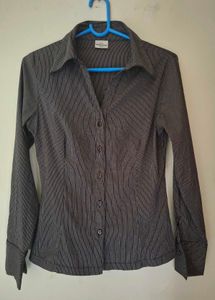 Y2K Cinched Pinstripe Shirt