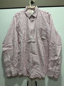 Classic Pink Striped Button-Up Shirt