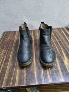 woodland Stylish Black Chelsea Boots