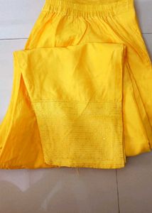 Yellow Embroidered Kurti