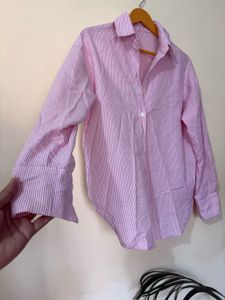Chic Pink Button-Up Shirt