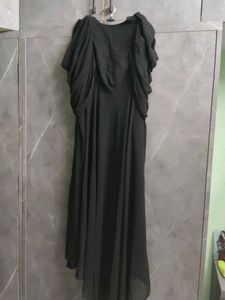 Elegant Black Embroidered Gown
