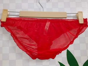 1300)Red Sheer Panties