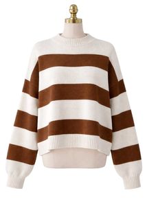 ZARA Cozy Striped Knit Sweater