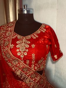 Beautifull Bridal Lenga With Belt 3pcs Set