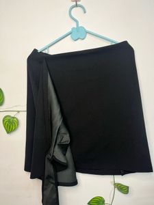 Chic Black Wrap Skirt