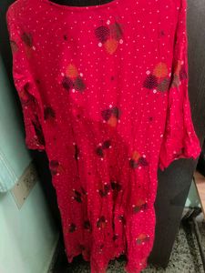 Christmassy Red Kurta dress