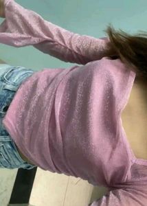 Sparkly Sheer Lavender Top