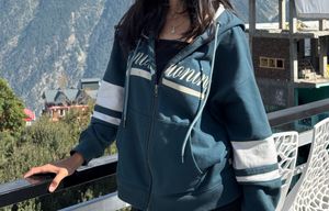 Comfortable Teal Zip-Up Hoodie
