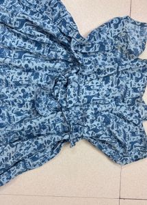 short blue kurti