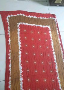 Beautiful mayur Red Tie-Dye Dupatta